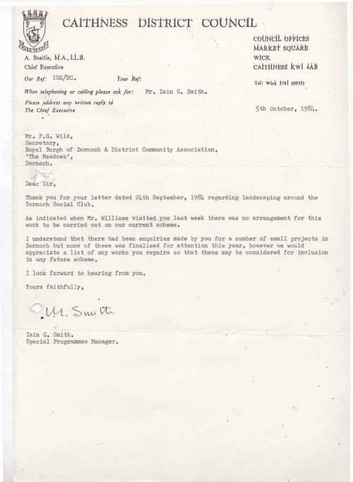 Dornoch & District Community Association