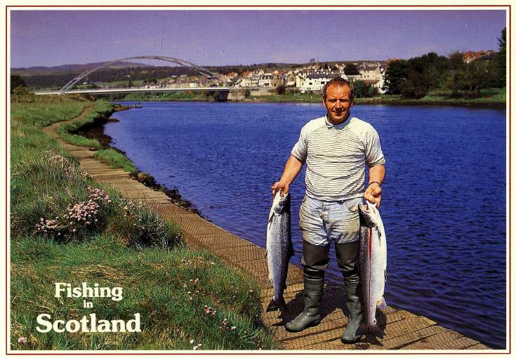 Furness Postcard Collection - Bonar Bridge Salmon Fishing