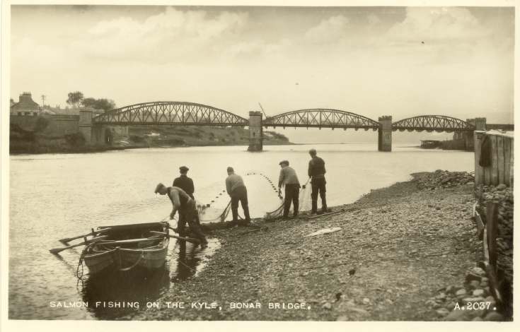 Furness Postcard Collection - Bonar Bridge Salmon Fishing