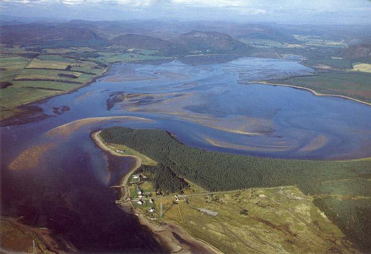 Furness Postcard Collection - Aerial view of Loch Fleet