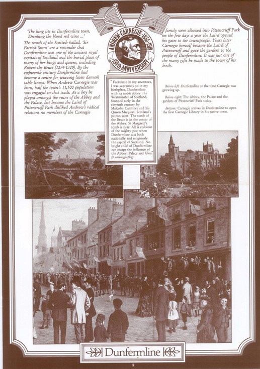 Illustration from a set of 21 posters of the life of Andrew Carnegie