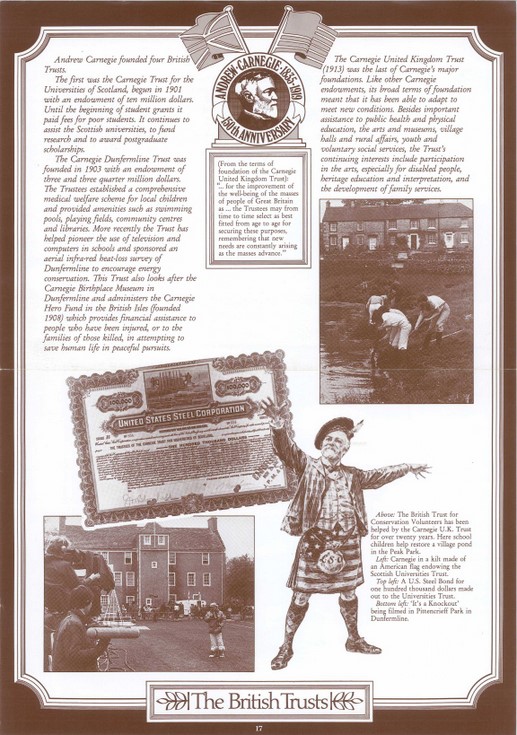 Illustration from a set of 21 posters of the life of Andrew Carnegie