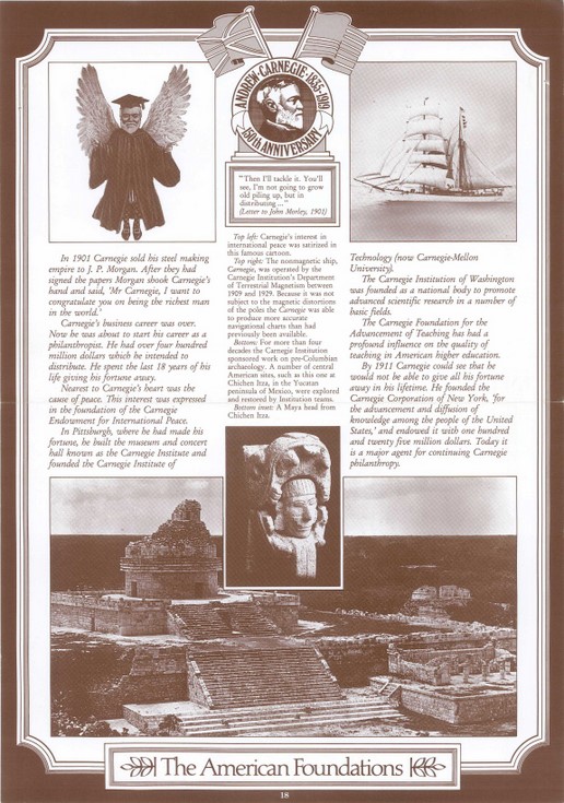 Illustration from a set of 21 posters of the life of Andrew Carnegie