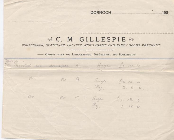 Estimate for printing for cathedral septcentenary appeal