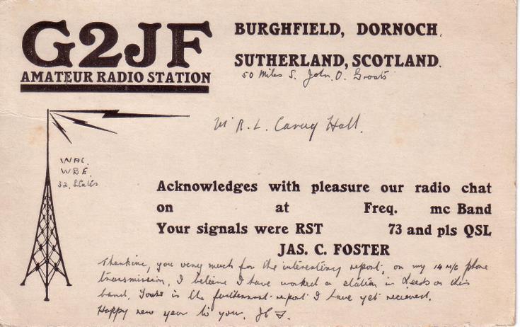 Amateur Radio Station contact card