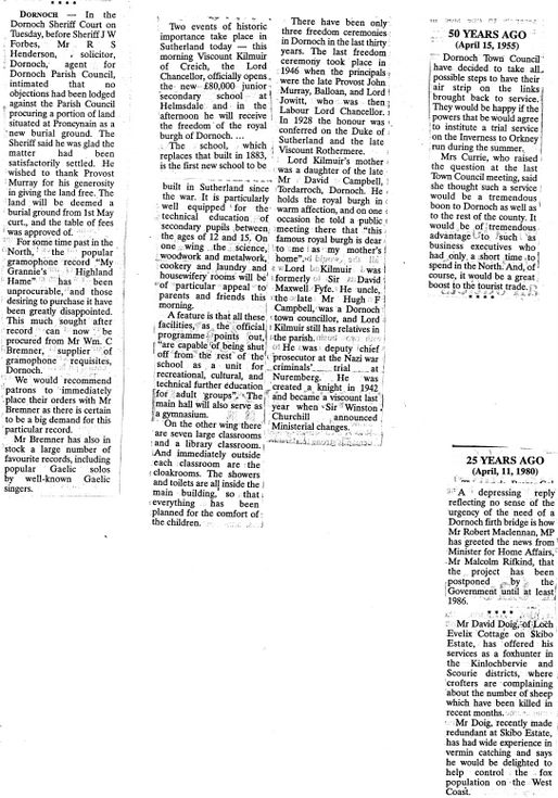Newspaper cuttings Northern Times 'Times Past'