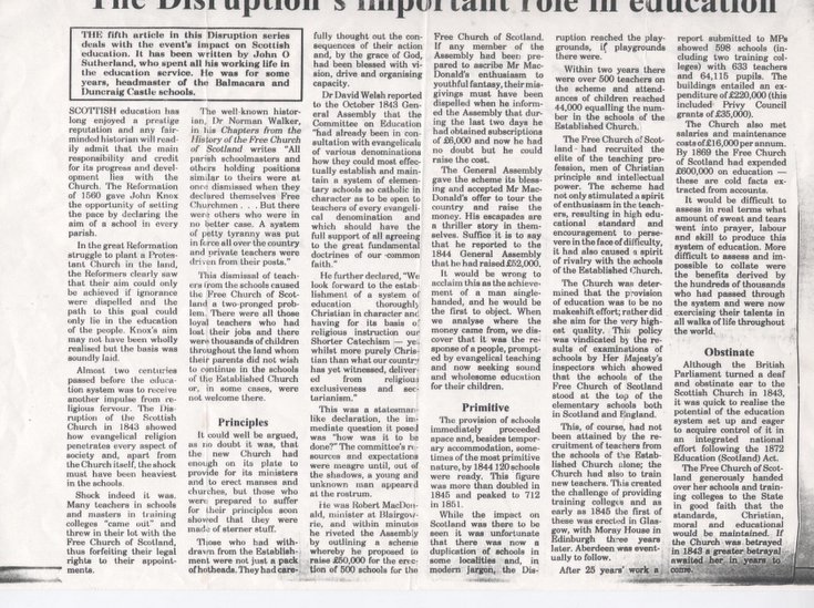 The Disruption's Important Role in Education