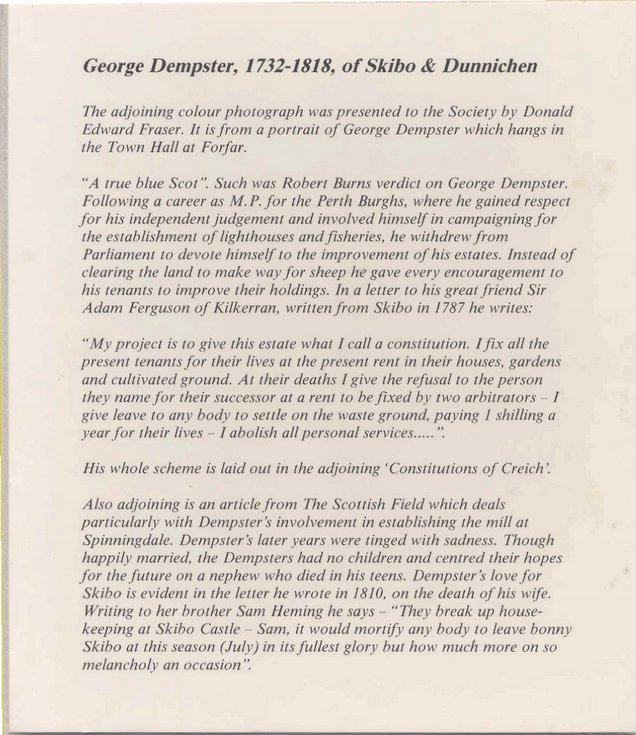 Information on George Dempster