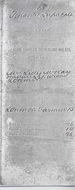 Lease Skibo tenant 1875