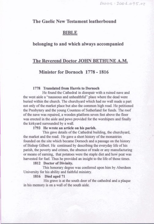Life of John Bethune