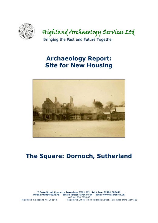 Archaeological Evaluation of Dornoch Square