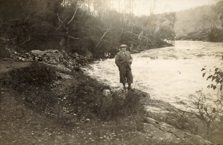 Thomas Hardie above Shin Falls