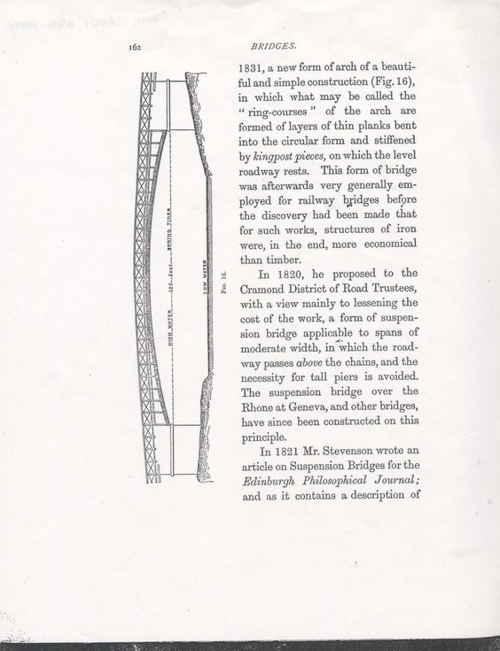 Proposal Robert Stevenson arch bridge for Dornoch Firth