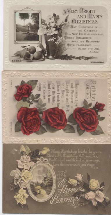 Greetings postcards 1920's