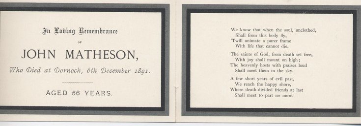 In Memoriam John Matheson 1891