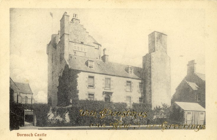 Postcard of the Castle with Christmas Greetings