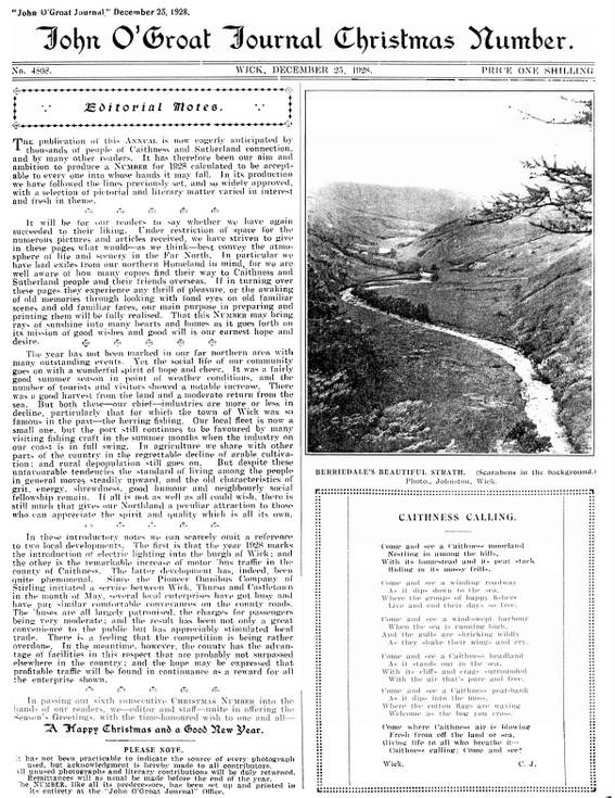 Dornoch Tercentenary 1928 and Suisgill Lodge Kildonan