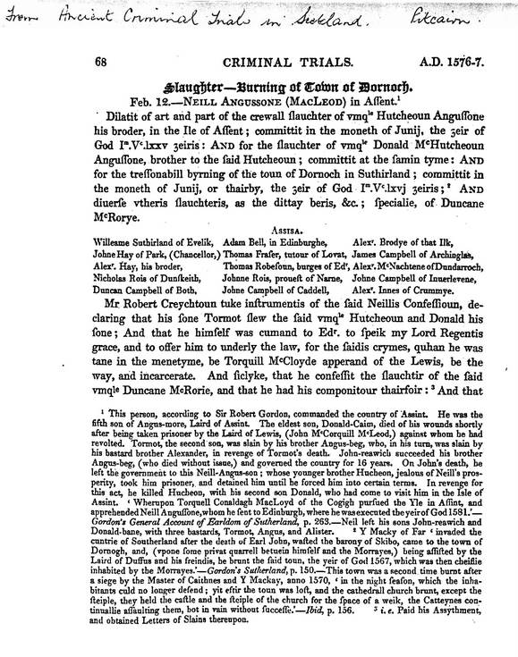 Extract from Criminal Trials 1576-7
