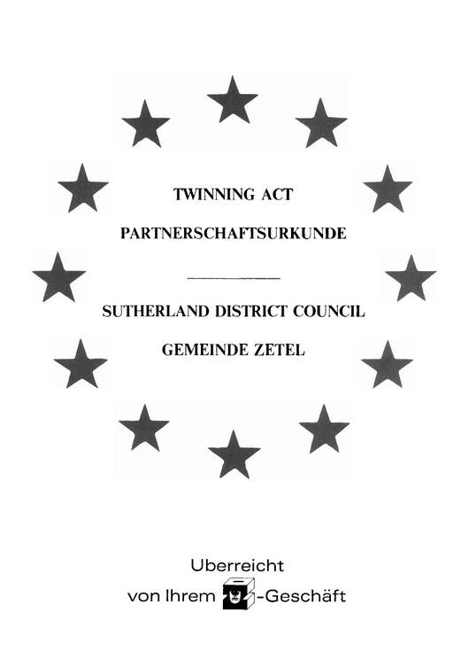 Twinning Agreement Dornoch and Zetel 1981