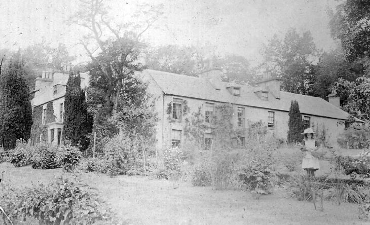 Ospisdale Garden with Miss Kathlyn Lyon on sundial walk