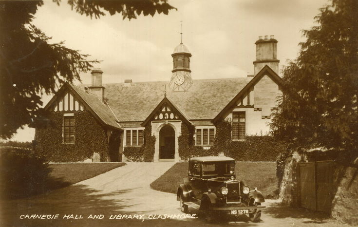 Carnegie Hall and Library Clashmore c 1930