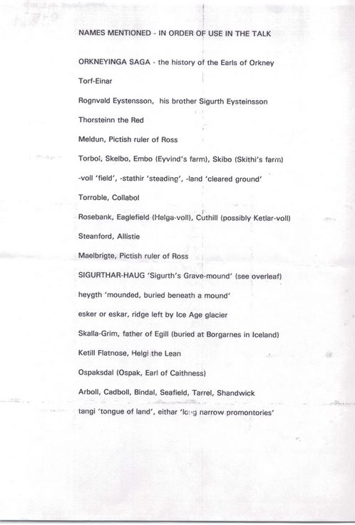 Notes on Norse names/place names