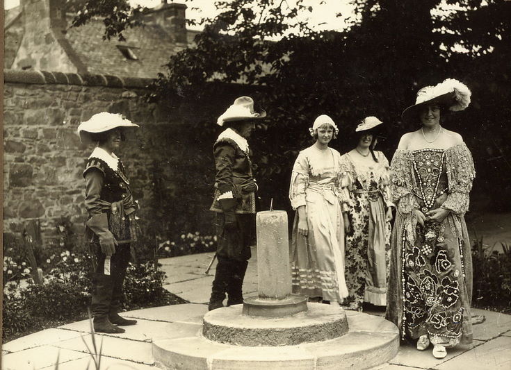 Performers at sun dial Dornoch Pageant 1928