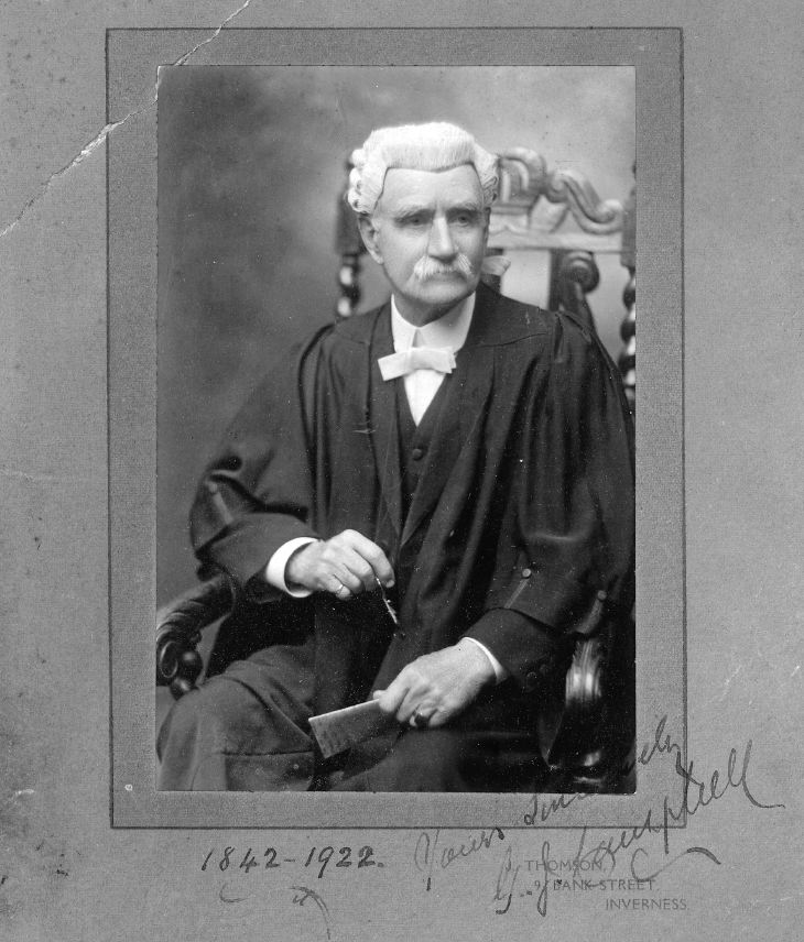 G J Campbell Sheriff of Ross Cromarty and Sutherland