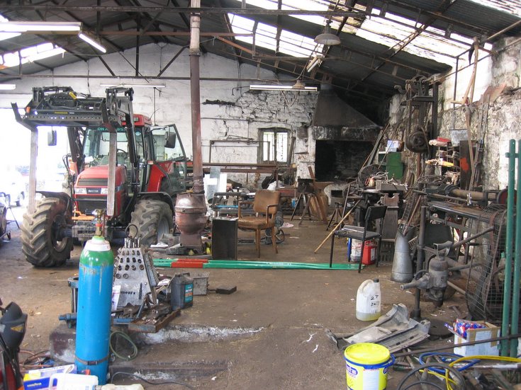 Interior of St Gilbert Street garage, Dornoch