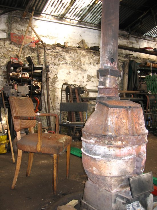 The heating stove, St Gilbert Street garage, Dornoch