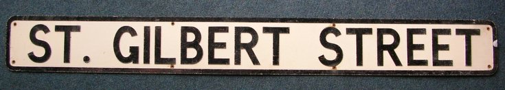 St Gilbert Street Road Sign