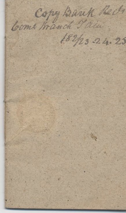 Commercial Bank book 1823