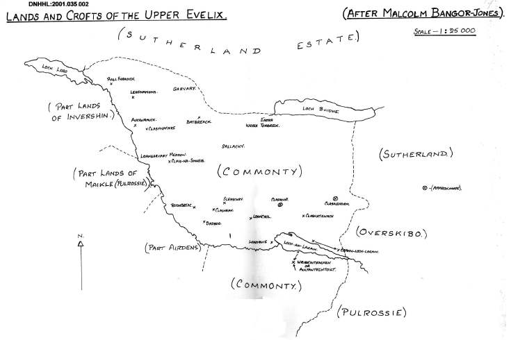 Lands and crofts of the Upper Evelix