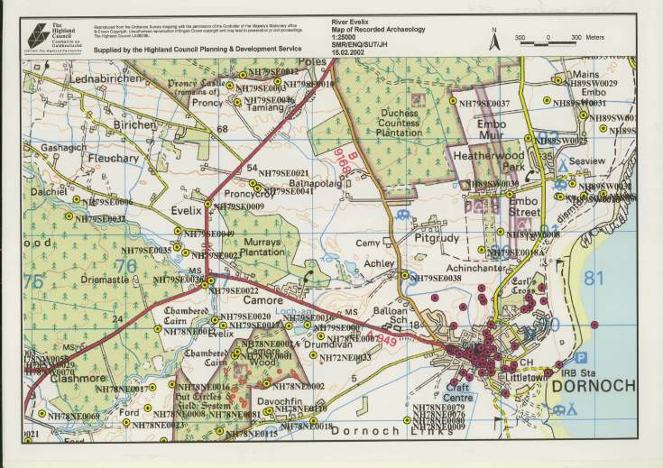Evelix valley SMR sites