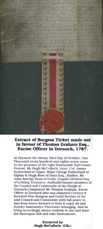 Burgess Ticket awarded to Thomas Graham