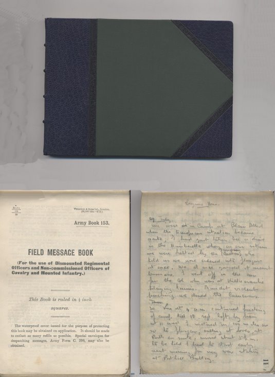 War diary of Capt Ronald Hugh Walrond Rose
