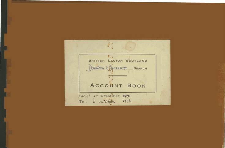 British Legion Account Book