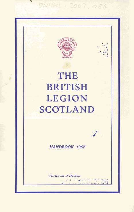 British Legion Scotland Handbook (1967)