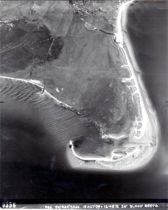Changes in shape of Dornoch point 1959