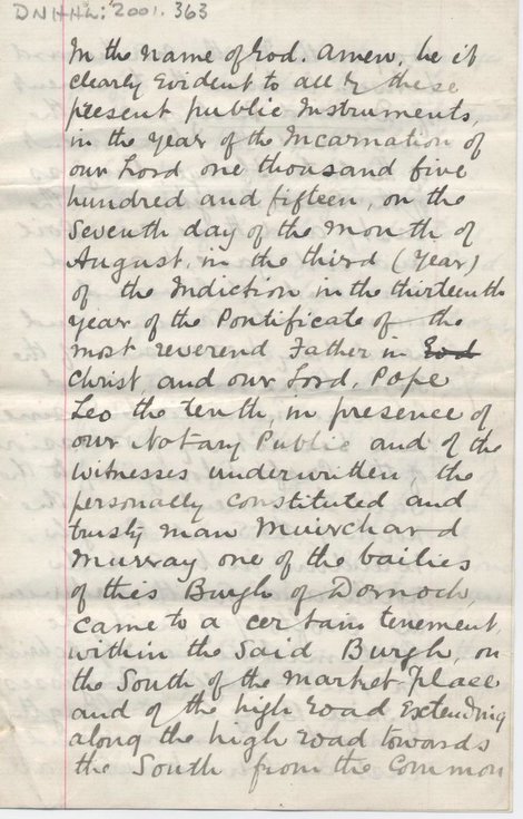 Translation of sasine 1515