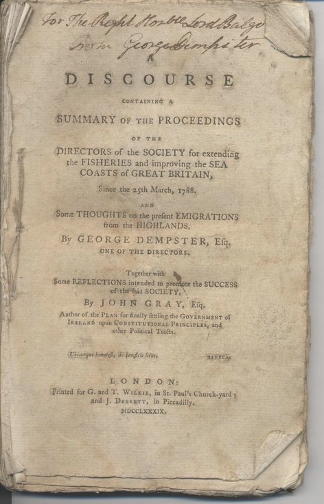 Discourse by George Dempster