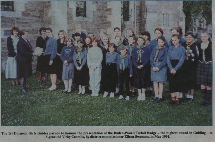 1st Dornoch Girl Guides parade May 1961