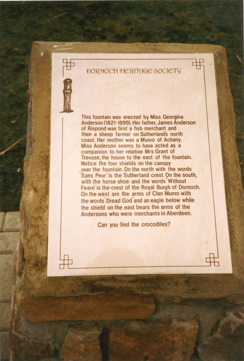 Interpretation panel for Cathedral fountain