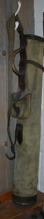 Small canvas and leather golf bag