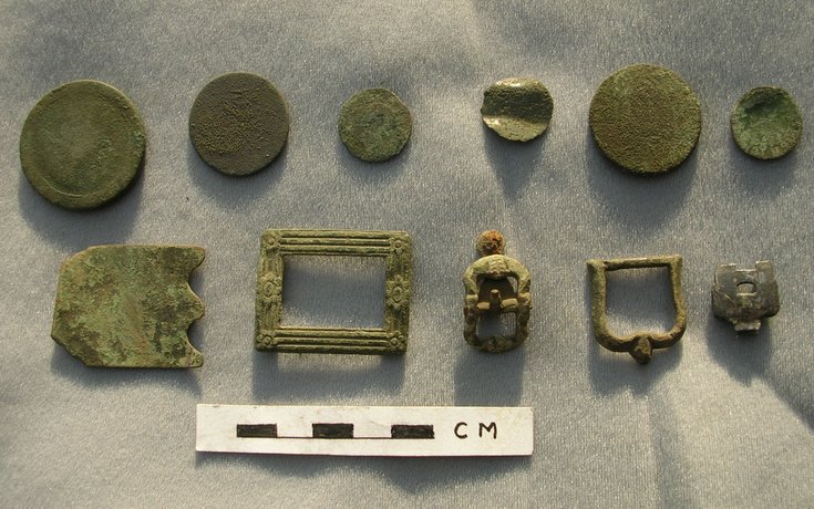 Set of coins and buckles