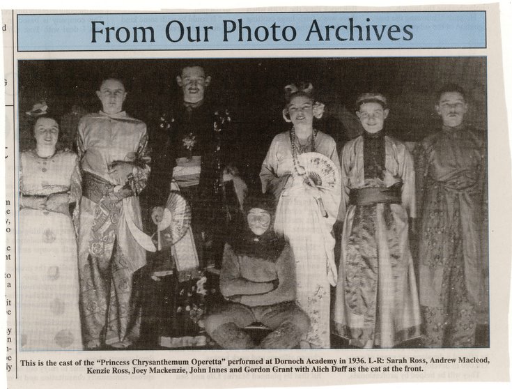 Dornoch Academy production 1936