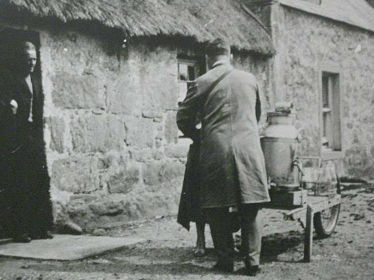 Bill Wright delivering milk