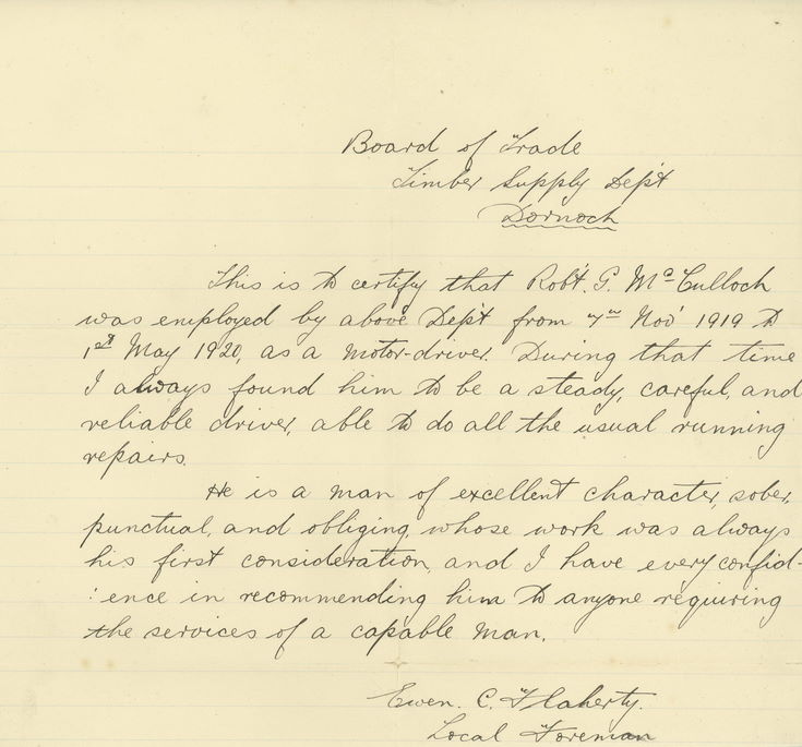 1919 reference for Robert McCulloch
