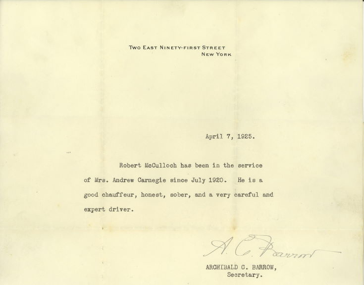 1925 Carnegie reference for Robert McCulloch