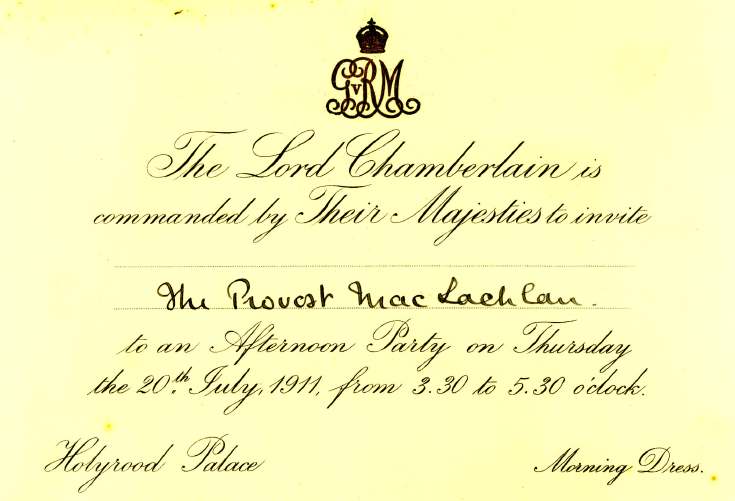 Invitation to Holyrood Afternoon Party